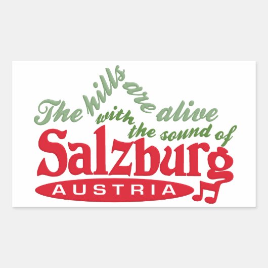 Salzburg-stickers Rechthoekige Sticker (Voorkant)