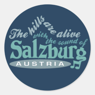 Salzburg-stickers Ronde Sticker