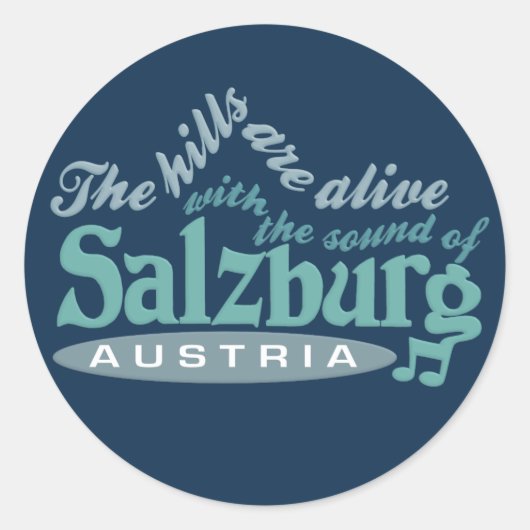 Salzburg-stickers Ronde Sticker (Voorkant)