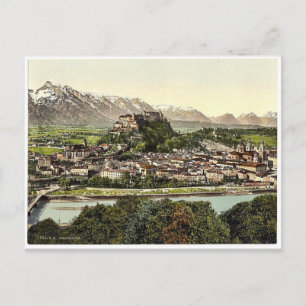 Salzburg uit de Kapuzinerberg, Oostenrijk-Hongarij Briefkaart