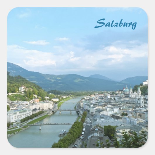 Salzburg Vierkante Sticker (Voorkant)