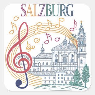 SALZBURG VIERKANTE STICKER