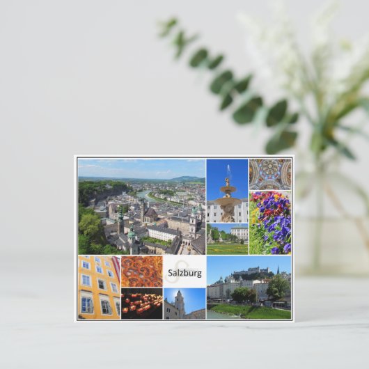 Salzburg World Traveler Sightsee Collage Briefkaart (Staand voorkant)