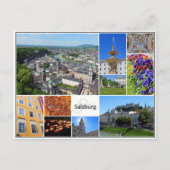 Salzburg World Traveler Sightsee Collage Briefkaart (Voorkant)