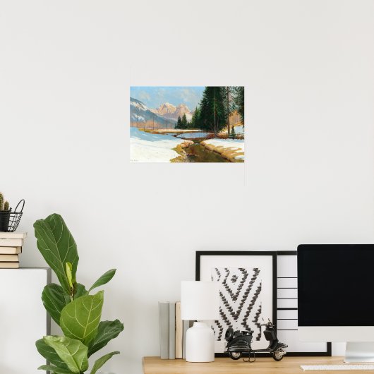 Salzburger Alps-Uitzicht Poster (Thuiskantoor)