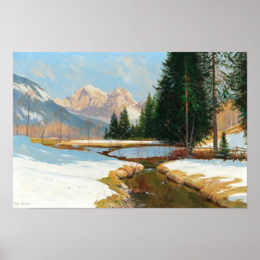 Salzburger Alps-Uitzicht Poster (Voorkant)