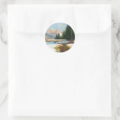 Salzburger Alps-Uitzicht, Winter Ronde Sticker (Tas)