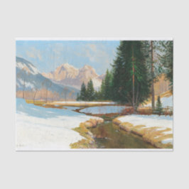 Salzburger Alps-Uitzicht, winterontkoppeling Tissuepapier