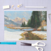 Salzburger Alps-Uitzicht, winterontkoppeling Tissuepapier (Craft)