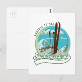 Salzburgerland Austrian Ski Briefkaart (Voorkant / Achterkant)