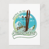 Salzburgerland Austrian Ski Briefkaart (Voorkant)