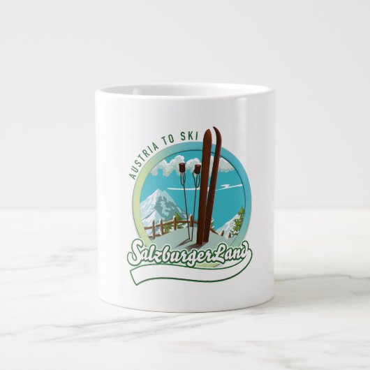 Salzburgerland Austrian Ski Grote Koffiekop (Voorkant)