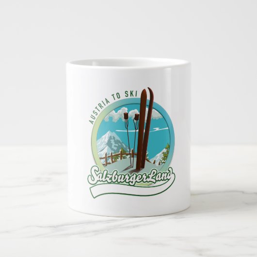 Salzburgerland Austrian Ski Grote Koffiekop (Voorkant)