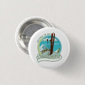 Salzburgerland Austrian Ski Ronde Button 3,2 Cm (Voorkant /achterkant)