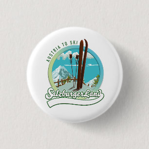 Salzburgerland Austrian Ski Ronde Button 3,2 Cm