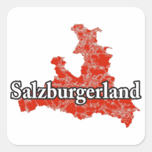 Salzburgerland Vierkante Sticker