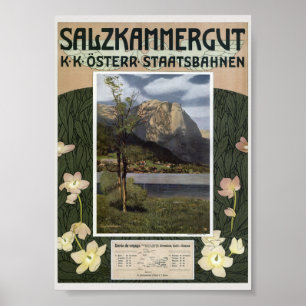 Salzkammergut Oostenrijk Vintage Poster 1910
