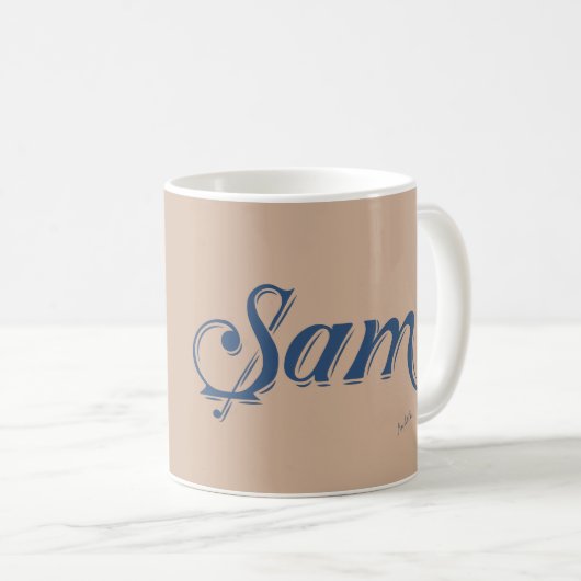 Sam - Aangepaste naam Koffiemok (Voorkant rechts)
