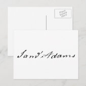 Sam Adams Handtekening Briefkaart (Voorkant / Achterkant)