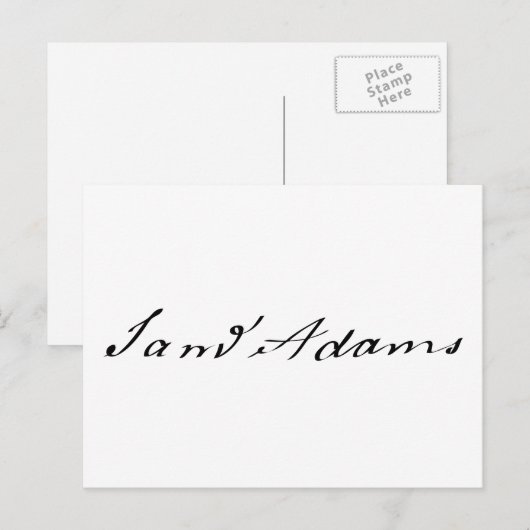 Sam Adams Handtekening Briefkaart (Voorkant / Achterkant)