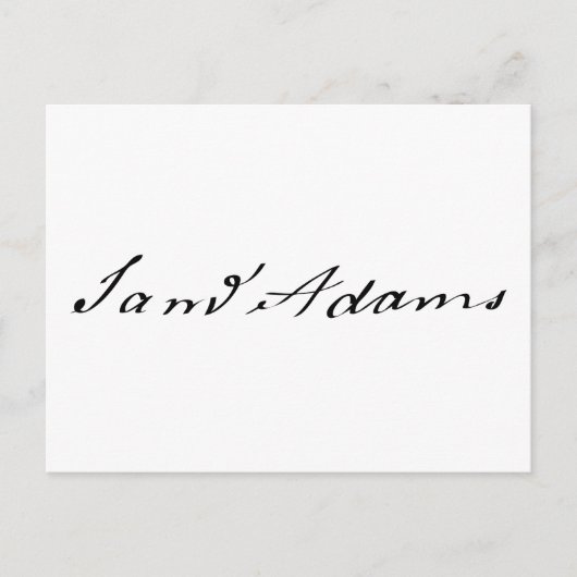 Sam Adams Handtekening Briefkaart (Voorkant)