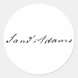 Sam Adams Handtekening Ronde Sticker