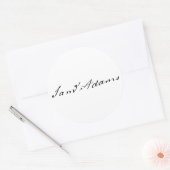Sam Adams Handtekening Ronde Sticker (Envelop)