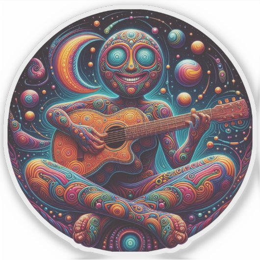 SAM Cosmic Circle Custom-Cut Vinyl Sticker (Voorkant)
