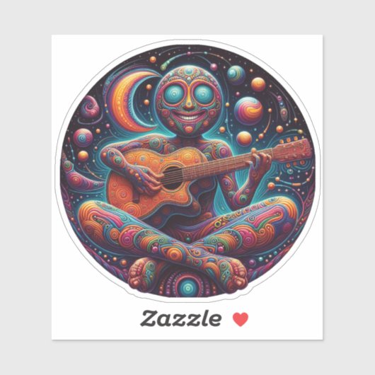 SAM Cosmic Circle Custom-Cut Vinyl Sticker (Vel)