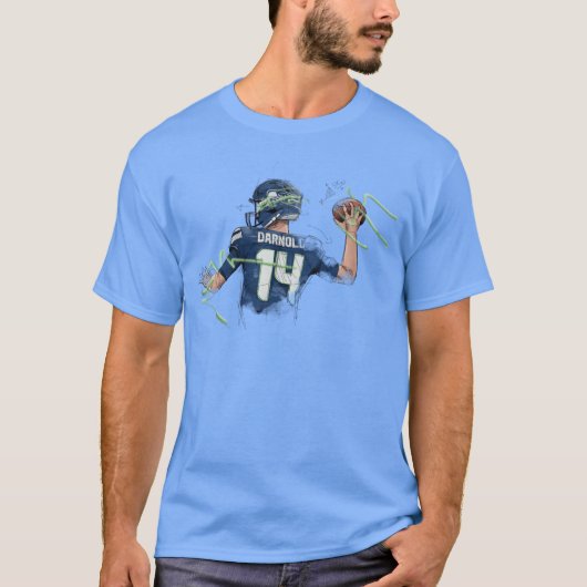Sam Darnold schets kunst grappig T-shirt (Voorkant)