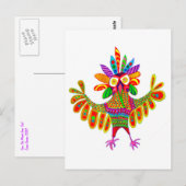 Sam de Mardi Gras Owl Post Card Briefkaart (Voorkant / Achterkant)