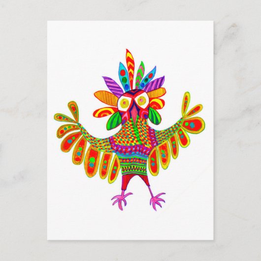 Sam de Mardi Gras Owl Post Card Briefkaart (Voorkant)