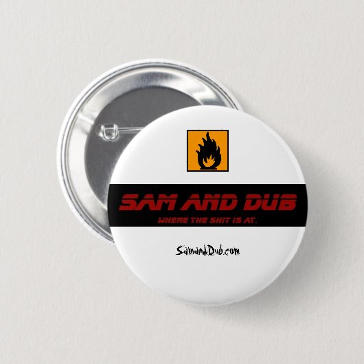 Sam en Dub Button (Voorkant /achterkant)