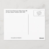 Sam en Omie's Restuarant Nags Head NC Briefkaart (Achterkant)