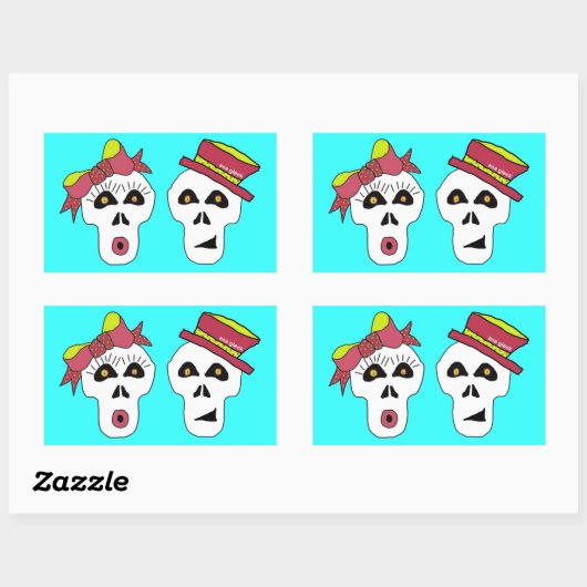 Sam en Sally Skull Sticker (Vel)