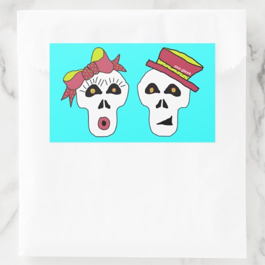 Sam en Sally Skull Sticker (Tas)