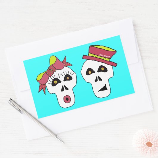 Sam en Sally Skull Sticker (Envelop)