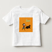Sam en zijn hond - Gepersonaliseerd Kinder Shirts (Voorkant)