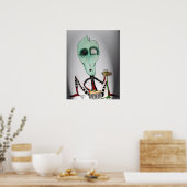 Sam- Ghoulie Drummer Art Poster van Tricia Martin (Keuken)