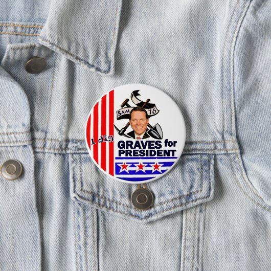 Sam Graves voor President 2016 Ronde Button 7,6 Cm (In situ)