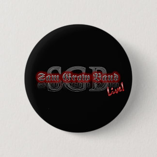 Sam Grow Band-Button met zwarte "SGB"-Logo Ronde Button 5,7 Cm
