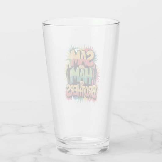 Sam & Ham zijn broers Glas (Achterkant)