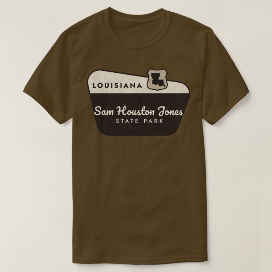 Sam Houston Jones State Park Welkomstbord T-shirt (Design voorkant)