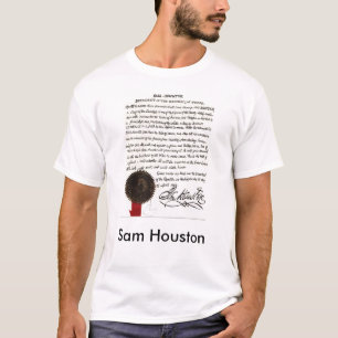 Sam Houston Letter 1843 T-shirt
