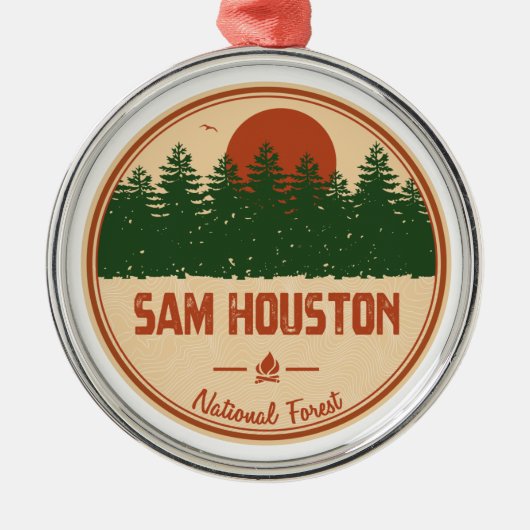 Sam Houston National Forest Metalen Ornament (Voorkant)