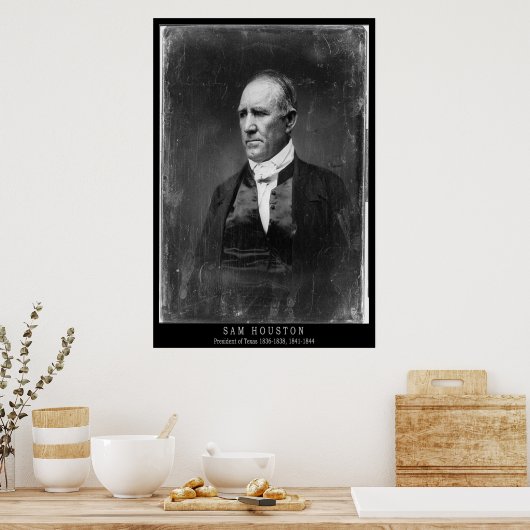Sam Houston Portrait Poster (Keuken)
