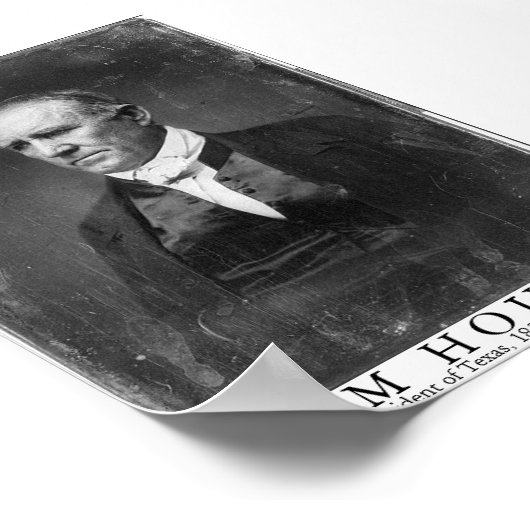 Sam Houston, President van Texas Poster (Hoek)