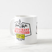 Sam & Hy's Delicatessen, Skokie, IL. (1955-1989) Koffiemok (Voorkant links)