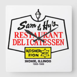 Sam & Hy's Delicatessen, Skokie, IL. (1955-1989) Vierkante Klok