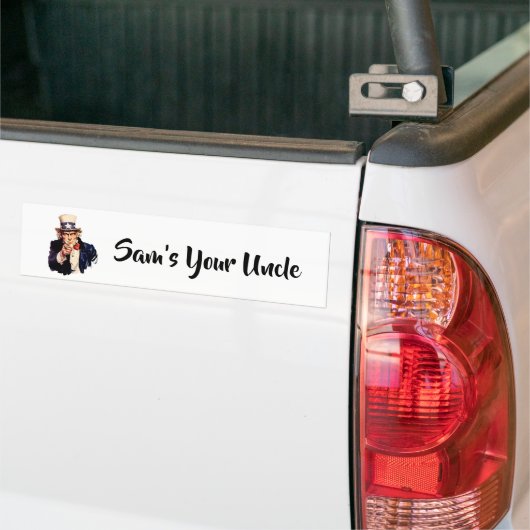 Sam is je oom bumpersticker (Op Truck)